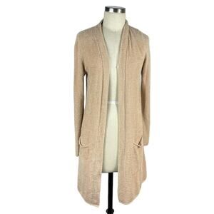 BAREFOOT DREAMS CozyChic Lite Long Bisque Cardigan Women's Size XS‎ Tan Brown